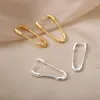 Orecchini per borchie Pin a clip geometrica per donne Accessori per gioielli gotici a orecchie ad auricolare quadrate in acciaio inossidabile