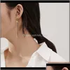 Stud Vintage Brand Gothic Metal Link Chain For Women Goth Jewelry Femme Brincos Punk Earring Bamboo Studs Geometric Pea Hxlpm Drop Del Dhlme