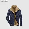 Vestes masculines Caranfie plus en cuir vestes en cuir veste pour hommes Pu Business Casual plus épais à collier chaud à collier hiver