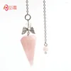 Collane a pendente 1 PC Crystal Opal Natural Opal Esagono piramide Angelo Wing Reiki Pendulum Bilanciamento del chakra Gioielli di guarigione