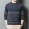 Męskie swetry Coodrony Brand 100 merino wełna na dzianina Sweter Sweter Mężczyzn Mężczyźni Odzież Autumn Zima Klasyczna Pullover Homme Z30 230818
