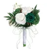 Decoratieve bloemen M5TF Artificial Flower Bridal Bouquet Romantic Wedding for Bride