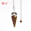 Collane a pendente 1 PC Crystal Opal Natural Opal Esagono piramide Angelo Wing Reiki Pendulum Bilanciamento del chakra Gioielli di guarigione