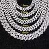 Price 925 Silver 2rows 14k 18k Gold Plated Moissanite Diamond Cuban Link Necklace Chain for Men Hip Hop Jewelry