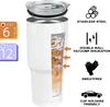 30oz Stainless Steel Sublimation Tumblers Double Wall Vacuum Insulated Coffee Mugs with Shrink Wrap Films and Splash Proof Lids