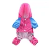 Vêtements pour chiens mode petit imperméable imperméable réfléchissant manteau de pluie à capuche pour animaux de compagnie chiot combinaison vêtements de pluie