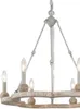 Anhängerlampen amerikanische Land Retro Muster Holz Eisenbett Frühstücksraum Lampe Model Weichdekoration Design Kronleuchter