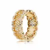 925 Silver Women Fit Pandora Ring Original Heart Crown Fashion Rings Gold Plated Zircon Sparkling Princess Wishbone