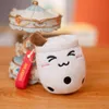 Großhandel Kawaii Mini Boba Milk Tea Tasse Plüschspielzeug Schlüsselbund Rucksack Bag Schlüssel Dekor süße gefüllte Puppe süße Schlüsselkette für Mädchen