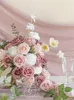 装飾的な花D-セブン25/50pcs人工5トーン混合色のフォームバラと結婚式のテーブルホームパーティーの装飾Diy Bouquet