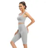 Active Sets Seam Women Yoga Set Sport Bra High Waist Shorts Fitness 2 Piece Sportwear Workout Suits