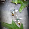 Boucles d'oreilles pendantes délicate miel abeille goutte pour femmes fille Chic bijoux Animal volant incrusté rouge Zircon accessoires de fête
