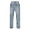 Men's Jeans Mens Baggy Star Printing Denim Pants Straight Leg Fashion Male Trousers Vertical Tube Casual