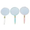 Compact Mirrors GU285 Hand Makeup Mirror Plastic Vintage Hand Mirrors Makeup Vanity Mirror Round Hand Hold Cosmetic Mirror With Handle For Gifts 230818