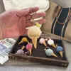 Cartoon Ice Cream Keychain Plush Ball Keychain Pendant Luggage Decoration Keyring Keychain