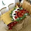 Bordduk Nytt år julduk Rektangel snögubbe tryck julgran TABLEDRED PASTY MILD DECORATION Holiday Table R230819