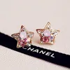 Charm Luxury Colorful Rhinestones Clip Earrings For Women Crystal Gold Ear Clip on Earrings Hole Wedding Kids R230819