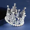 Clipes de cabelo Formeven Pearl Rhinestone Little Kids Tiaras e Crown Jóias Jóias Meninas de Casamento Diadema Acessórios para Festas de Casamento