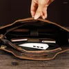 Briefcases Sbirds Thick Leather Black Briefcase For Men Male Busienss Document Bag A4 Size Handbag Slim Men's Messenger