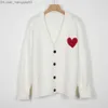 Men's Sweaters designer sweater Love A mens womens black and white cardigan knit woman low collar fashion letter long sleeve clothing Tops Z230819