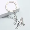 Key Rings Metal Keychain Initial A M R Ring Hoofdstad Kettingen voor vrouwelijke mannen Handtas Accessorie Auto Keys Diy Sieraden Geschenken Drop del Smtdu