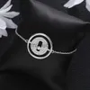 Bracelet New Luxury Round Link Chain Bracelets Cubic Zirconia CZ Bohemian Manchette Bracelets Pour Femmes WeddingJewelry B085 J230819