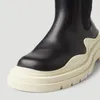 Laarzen witte zool mannen chelsea mode nieuwste stijl man chimney square teen heren midden kalf schattige straatschoenen 230818