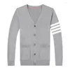 Suéteres para hombres Top Rade Sprin Winter Brand Fasion Knitted Men Cardian Sweater Black Casual Coats Jacket Mens Clotin 2023 3Xl