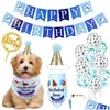 Fowecelt Chien Vêtements Fowecelt À La Main Réglable Pet Fête D'anniversaire Décor Chat Écharpe Chapeau Collier Bannière Accessoires Pour Fournitures De Bricolage Drop Delive Dhbkz