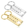 Keychains Lanyards Personalized Heart Keychain Set Engraved King Date And Name Love Keyring Gift For Couples Girlfriend Boyfriends Key Smtzx