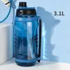 Waterflessen 2500 ml/3100 ml grote capaciteit Gym Fitness Drink Plastic Outdoor Camping Cycling wandelsporten
