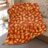 Filtar 3D Print Food Cookie Mönster Flanell Throw Filt King Size For Bed Living Room Couch Soffa Hela säsongen varm filt R230824