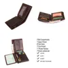 Borse GenOdern New RFID Bifold Men Wallets Business Male Pulse con supporto per cartoncino tascabile per cartoncino