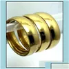 Bandringar grossist 30 st 6mm enkla guld 316l engagemang rostfritt stål smycken finger ring komfort droppe leverans dhpfq