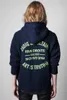 Zadig Voltaire damesontwerper Hoodie 23 gebreide truien ZV losse kasjmier klassieke letter borduurwerk ritsartikant vestiging trui met capuchon dames trui