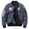 Large Nasa Co Branded Ma-1 Men's Pilot Double Sided Jacket Fashion Casual Embroidery Coat Men 2024