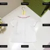 Kids Clothing Baby Flower collar Shirt Blouses Summer Fashion Products Embroidered flowers at the neckline shirt Size 100-160 CM Mar28
