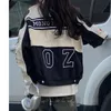 Womens Jackets Fashion Embroidery Oversize Baseball Jacket Women Vintage Racing Suit Hiphop Coat Bomber Casual Tops 230818