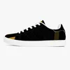 Definitely prevent men's shoes men's low top versatile flat shoe men's board shoes casual shoes Black shoe body and yellow embellishments