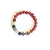 Strand 5pcs bracelet de perles de pierre turquoise colorée pour les femmes bracelet rond de 8 mm