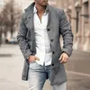 Mezclas de lana para hombre Abrigos de mezcla de un solo pecho Cuello de solapa de otoño Chaqueta retro Tops largos Prendas de abrigo Abrigo de moda sexy 230818