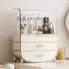 1pcs Boîte de rangement multicouche pour cosmétiques pour animaux de compagnie, boîte de rangement transparente anti-poussière pour tiroir de bureau, coiffeuse pour soins de la peau, étagère de rangement pour rouge à lèvres, filles pour la rentrée scolaire