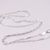 Chains Fine Pure Platinum PT950 Chain Women Men 1.5mm Square O Link Necklace 20inch 4.7-5g