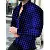 Men's Casual Shirts Fashion Luxury For Men Oversized Shirt Polka Dot Print Long Sleeve Tops Clothing Club Party Cardigan Blouses