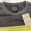 Sweats à capuche pour hommes Sweatshirts Vintage LS Graffiti Dollar Saint Michael Washed T Shirt Hommes Femmes Trou T-shirt Tops Tee T230819