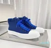 High Top -Sneakers Designer Männer Frauen treten Slick -Sneaker Schafsleder Kuhlattenleder im Freien Sneakers Größe