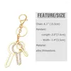 Keychains Wangaiyao Fashion Creative Keychain Unisex Niche Design Alloy Rhinestone Key Pendant Simulation Sieraden