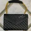 Bolso de diseñador Bolso de hombro para mujer Bolso para teléfono celular Bolso cruzado con sobre de caviar en V acolchado alto Cartera