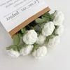 Fleurs décoratives 1PC Arrangements floraux Fini Bouquet tricoté Crochet Roses Forever Girlfriend Gifts