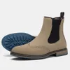 Сапоги 3948 мужчин Chelsea Boots Brand Кожаная лодыжка в американском стиле удобная эластичная полоса мужская обувь 230818